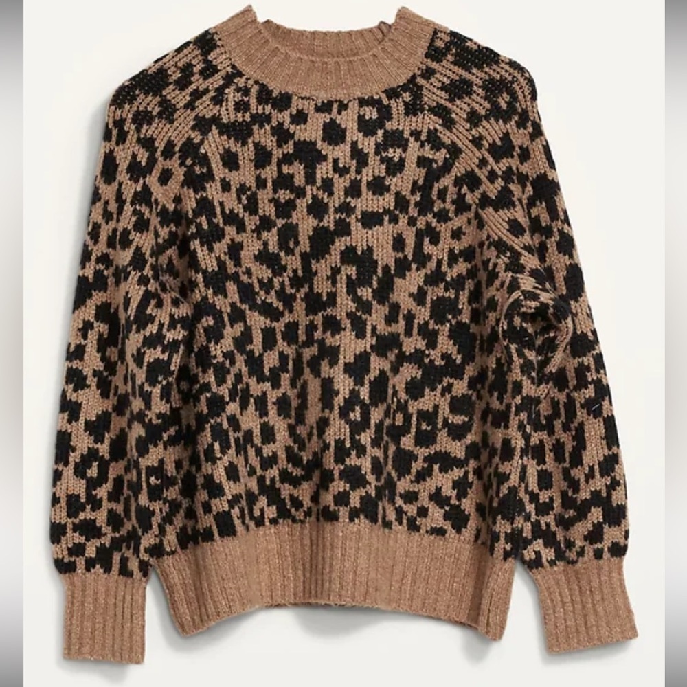 NWT Old Navy Cheetah Knit Sweater